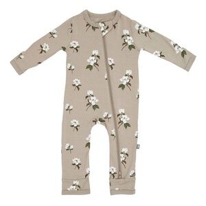 Kyte Baby Khaki Magnolia sleeper